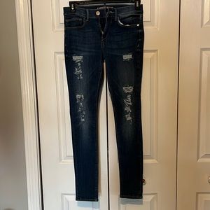 Express Midrise Ripped Jeans